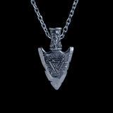 Silver Stainless Steel Viking Arrow Necklace For Men Manntara