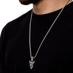 Silver Stainless Steel Viking Runes Arrow Men's Necklace Manntara