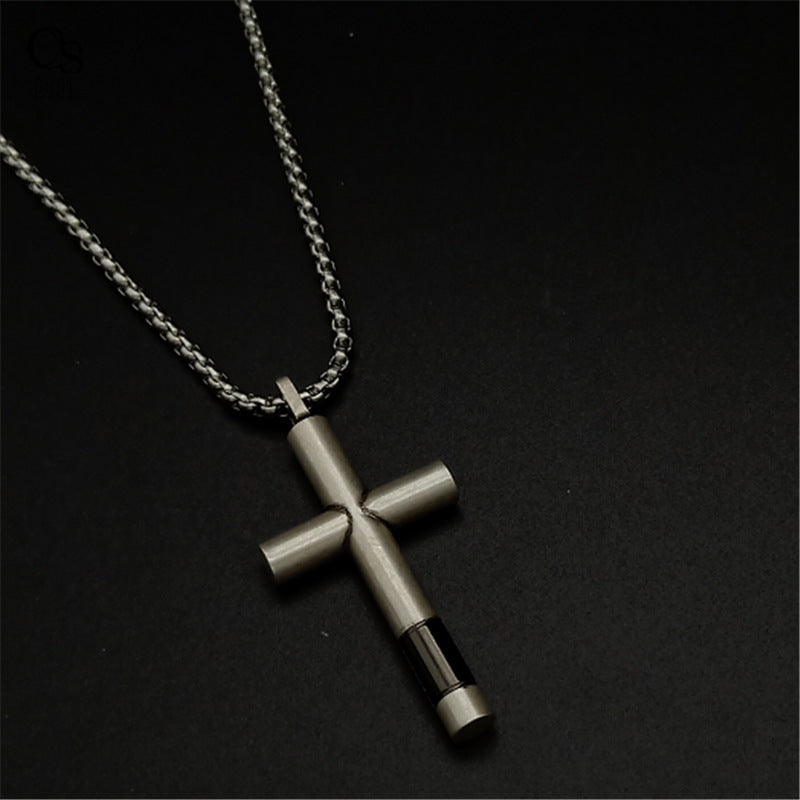 Stainless Steel Silver Cross Necklace For Men & Women Manntara