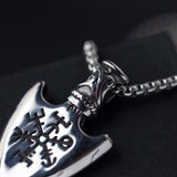 Stainless Steel Silver Viking Runes Arrow Silver Necklace For Men  Manntara