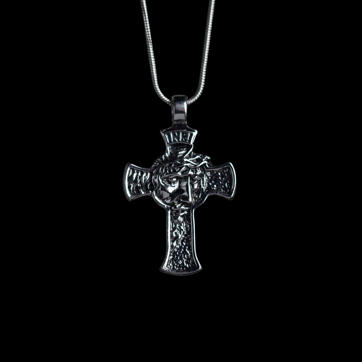 Stainless Steel Inri Jesus Cross Necklace For Men & Women Manntara