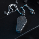 Stainless Steel Punk Cranium Skull Black Necklace For Men Manntara