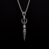 Stainless Steel Silver Viking Stick Necklace For Men Manntara