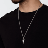Sterling 925 Silver Arrow Necklace For Men Manntara