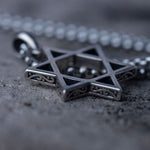 Sterling 925 Silver Star Of David Catholic Necklace For Men Manntara