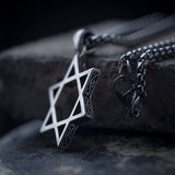 Sterling 925 Silver Star Of David Catholic Necklace For Men Manntara