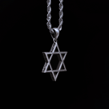 Sterling 925 Silver Star Of David Catholic Necklace For Men Manntara