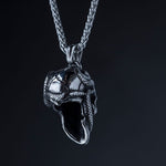 Black Gothic Skull Stainless Steel Necklace For Men