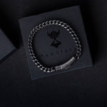 Black Stainless Steel Designer Beaded Men's Bracelet