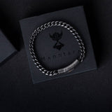 Black Stainless Steel Designer Beaded Men's Bracelet