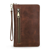 Brown Full-Grain Leather Clutch Travel Bag For Men