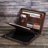Full-Grain Brown Leather iPad Productivity Case