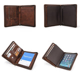 Full-Grain Brown Leather iPad Productivity Case