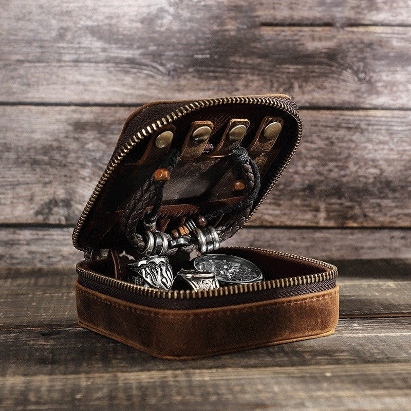 Full Grain Leather Jewelry & Watch Box For Men