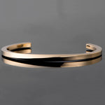 Men's Golden Stainless Steel Cuff Bracelet