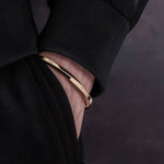 Men's Golden Stainless Steel Cuff Bracelet