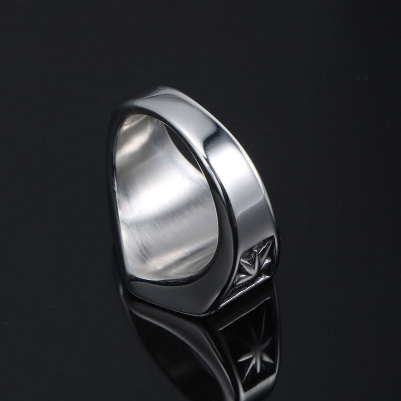 Men's Silver Stainless Steel Fashion Gothic Biker Ring With Arrow Design Manntara