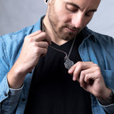Men's Stainless Steel Viking Locket Necklace With Runes Manntara