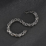 Premium Black Stainless Steel Chain Biker Bracelet For Men