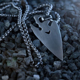 Premium Stainless Steel Silver Arrow Necklace For Men Manntara