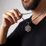 Stainless Steel Horus Eye Hexagon Gothic Pendant For Men  Egyptian Jewelry