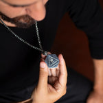 Stainless Steel Horus Eye Hexagon Gothic Pendant For Men  Egyptian Jewelry