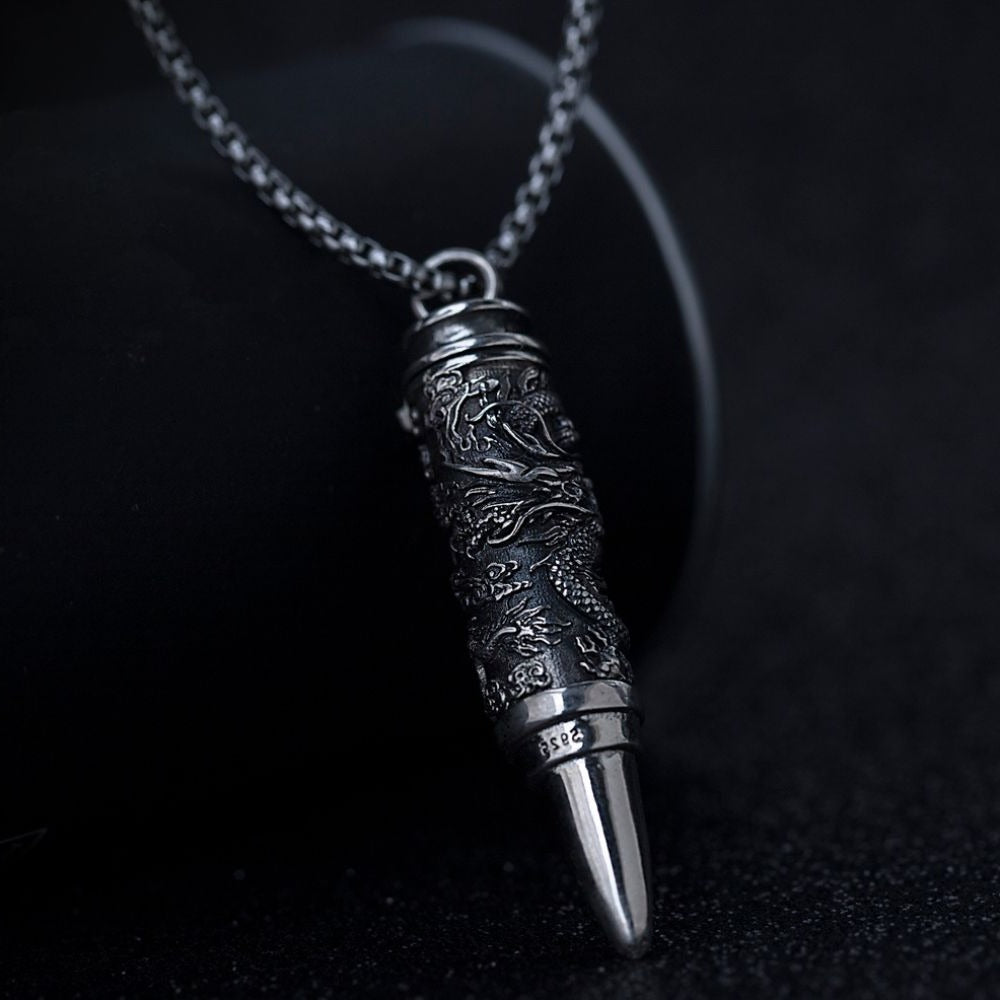 Sterling S925 Silver Dragon Designer Necklace For Men
