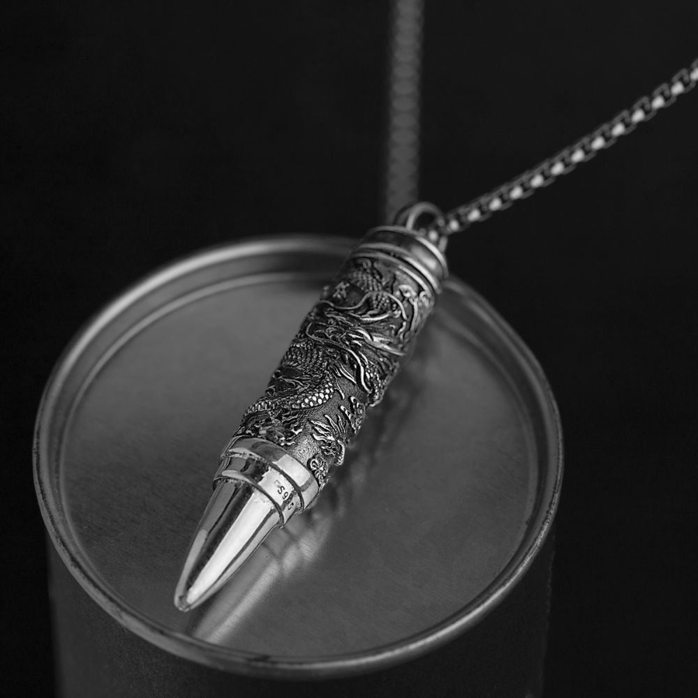 Sterling S925 Silver Dragon Designer Necklace For Men