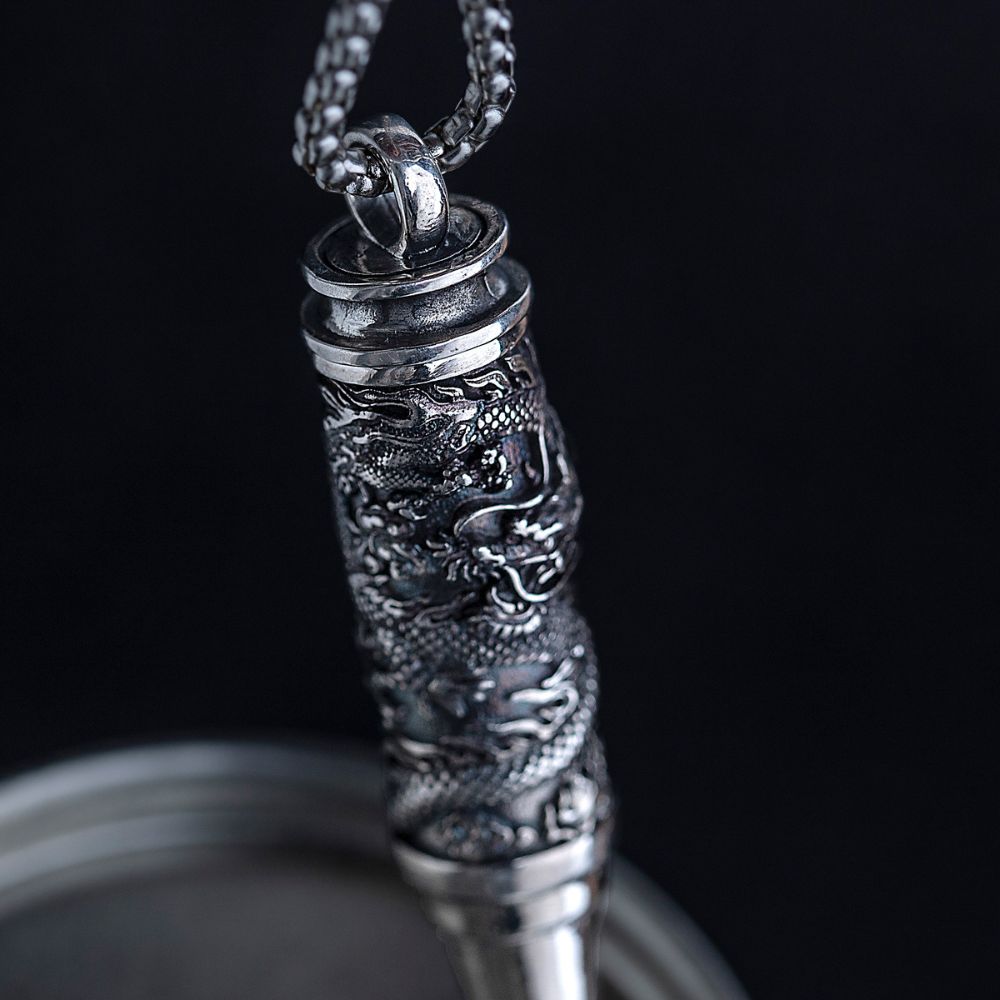 Sterling S925 Silver Dragon Designer Necklace For Men