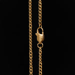 18K Gold Plated 3MM Cuban Link Chain for Men Manntara