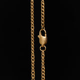 18K Gold Plated 3MM Cuban Link Chain for Men Manntara