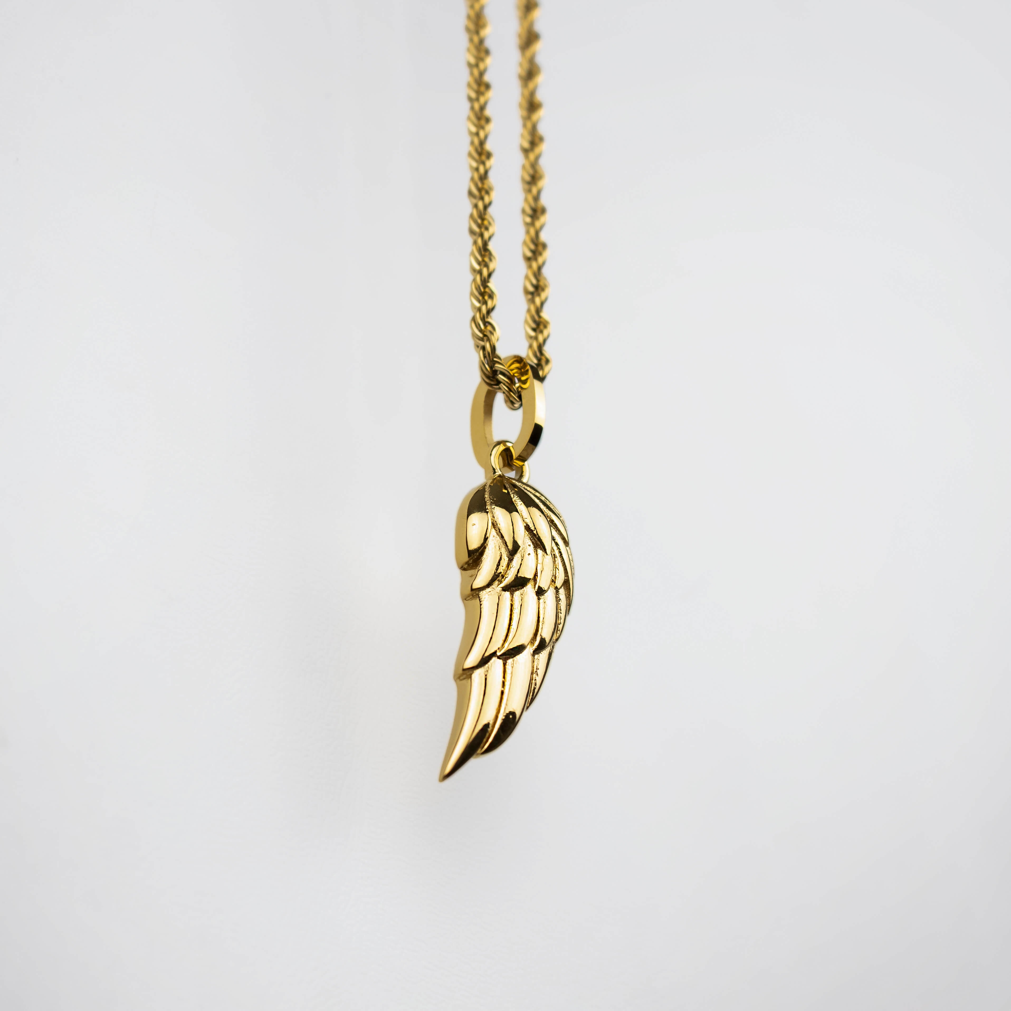 18K Golden Plated Angel Demon Wings Men's Necklace of Stainless Steel Manntara