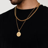 18K Gold-Plated Zeus Thunder Necklace for Men of Stainless Steel Manntara