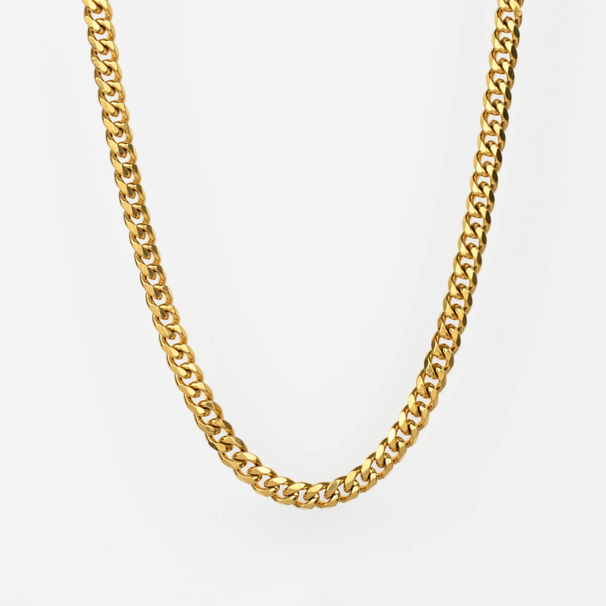 18K Gold Plated 5MM Cuban Link Chain for Men Manntara