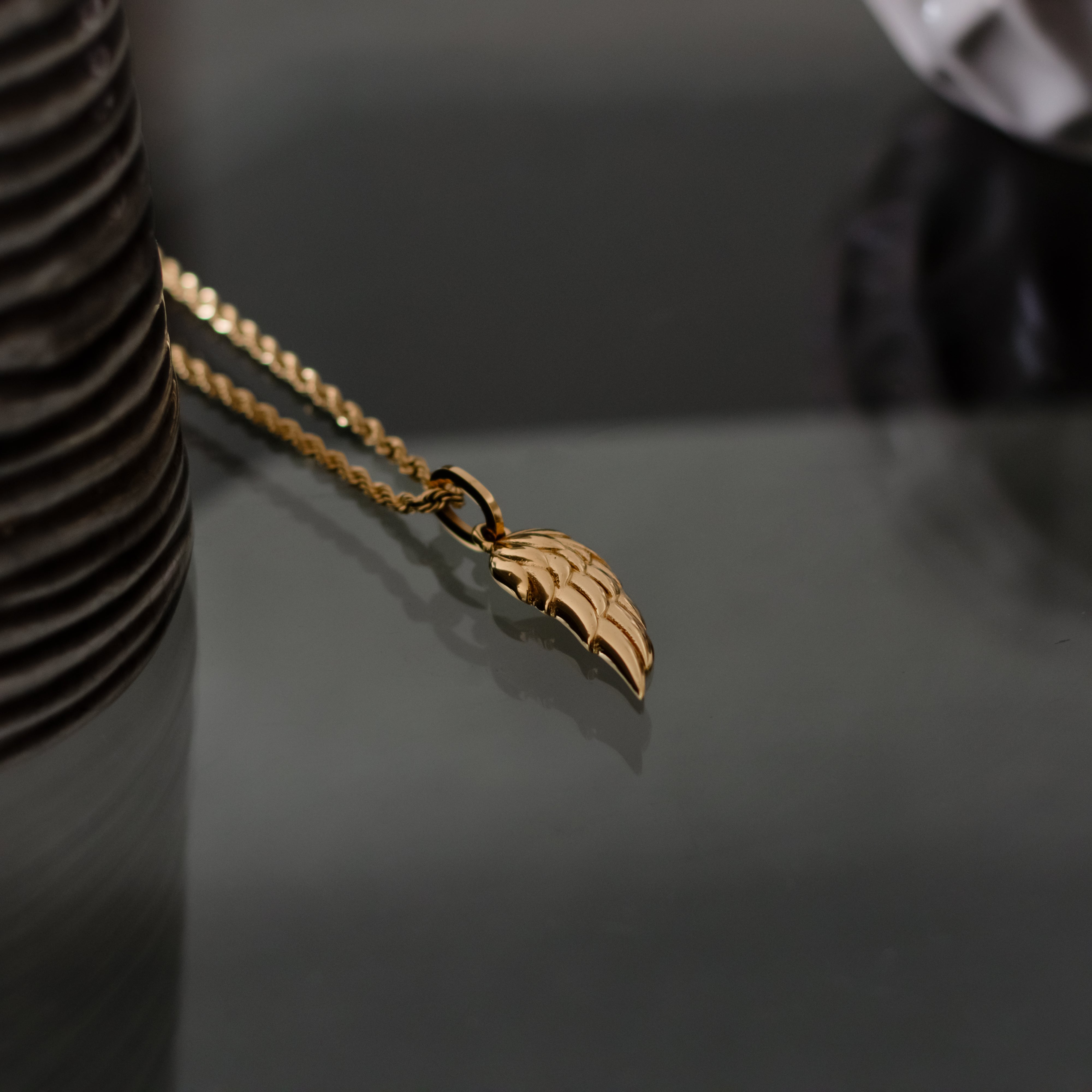 18K Gold Plated Angel Demon Wings Men's Necklace of Stainless Steel Manntara