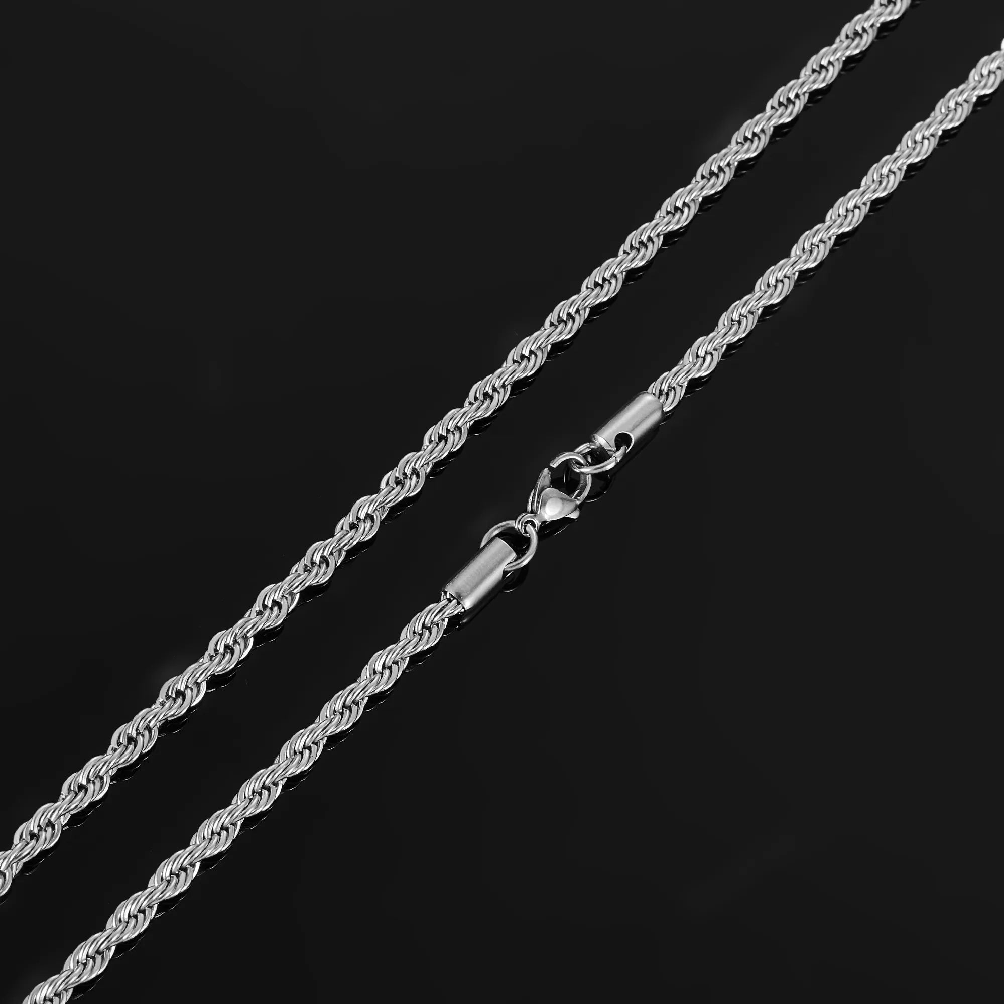 925 Sterling Silver Rope Chain for Men Manntara