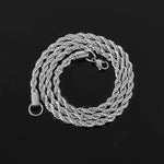 925 Sterling Silver Rope Chain for Men Manntara