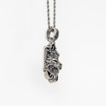 925 Sterling Silver Lion King Head with Crown Necklace Manntara