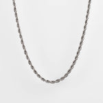 999 Sterling Silver Rope Chain for Men Manntara