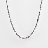 999 Sterling Silver Rope Chain for Men Manntara