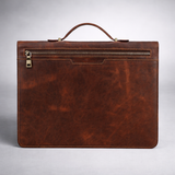 Full-Grain Brown Leather iPad Productivity Case Manntara