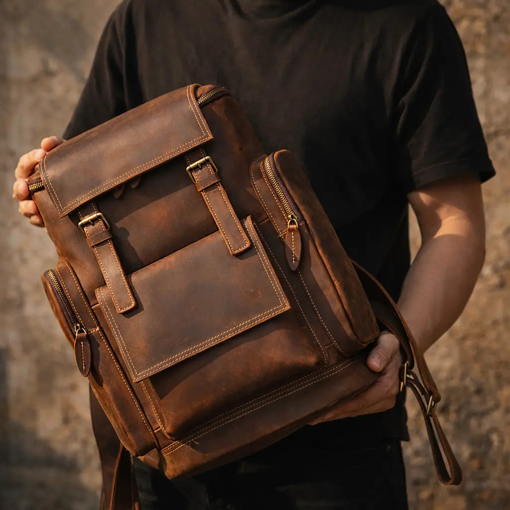 Unisex Leather 15 inch Laptop Backpack Unisex Leather 15 inch Laptop Backpack