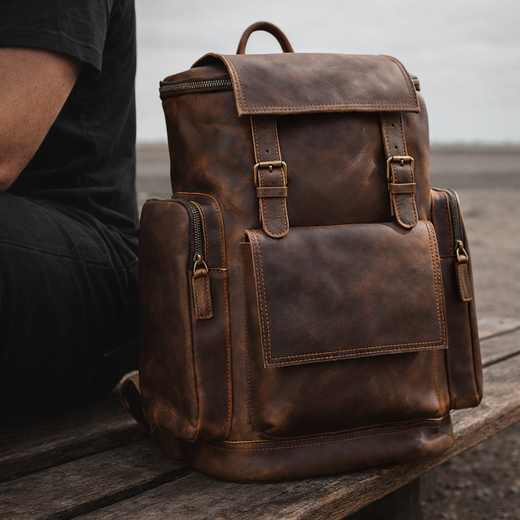 Unisex Leather 15 inch Laptop Backpack Unisex Leather 15 inch Laptop Backpack