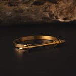 Golden Casual Arrow Unisex Bracelet of Stainless Steel  Manntara
