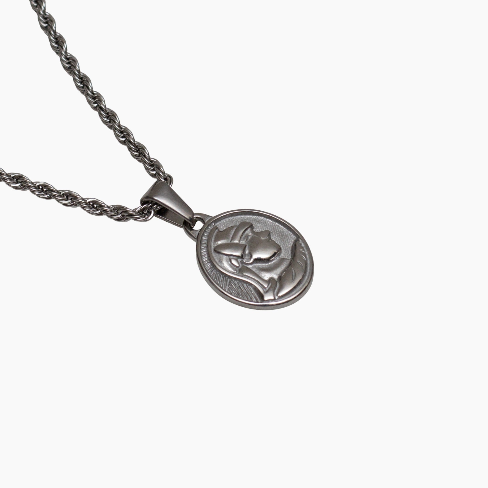 Men's Achilles Greek Hero Necklace on a white background