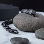 Premium Stainless Steel Black Snake Bracelet For Men Manntara