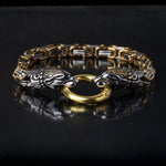 Premium Stainless Steel Golden Viking Chain Bracelet For Men Manntara