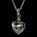 S925 Silver Cross Love Heart Necklace Manntara