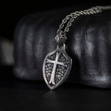 S925 Silver Golden Cross Locket Men's Necklace Manntara 