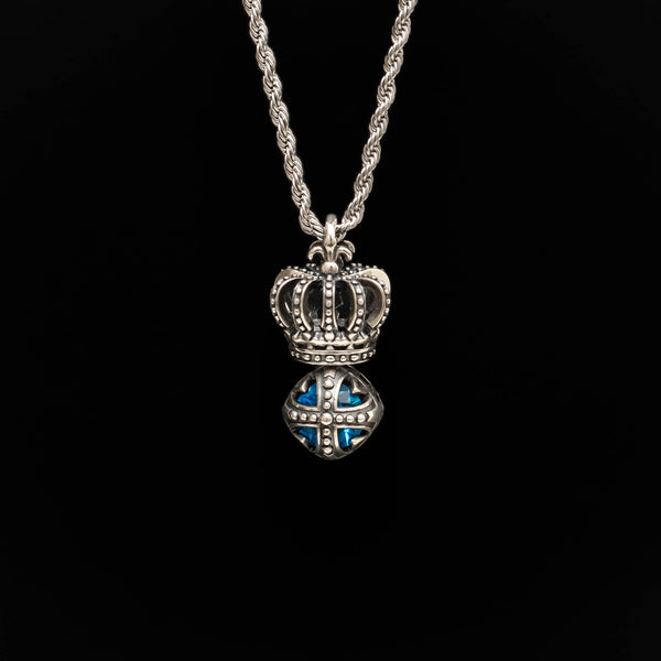 S925SilverKingCrownCasualNeckl